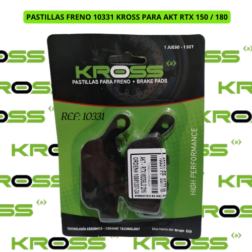 PASTILLAS FRENO 10331 KROSS PARA AKT RTX 150 / 180
