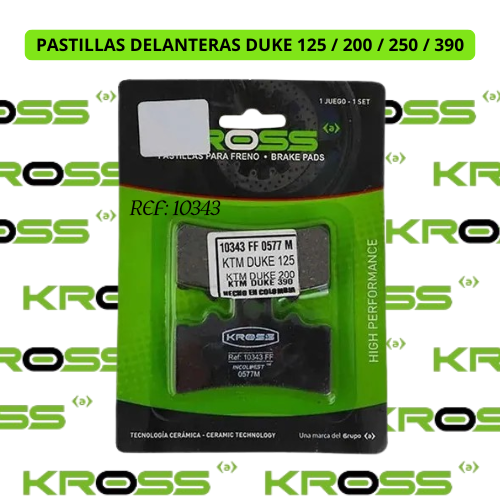 PASTILLAS FRENO 10343 KROSS PARA DUKE 125 / 200 / 250 / 390