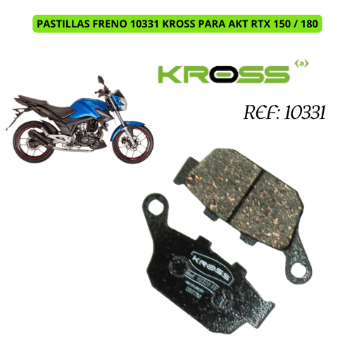 PASTILLAS FRENO 10331 KROSS PARA AKT RTX 150 / 180